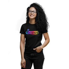 Load image into Gallery viewer, "MY MELANIN DRIPS" TEE | FRONT + BACK (BLACK/RAINBOW)