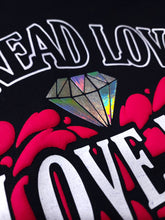 Load image into Gallery viewer, "LOVE IS INFINITE" V-DAY BLACK HOODIE | FRONT + BACK (3D PUFF/GLOW IN THE DARK)