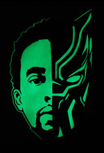 Load image into Gallery viewer, "WAKANDA FOREVER" BLACK HOODIE | FRONT + BACK + SLEEVE + HOOD (GOLD/GLOW IN THE DARK)