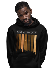 Load image into Gallery viewer, "MAXIMUM MELANIN" HOODIES (BLACK/CHOCOLATE DRIPS)