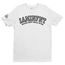 Load image into Gallery viewer, "I AM INFNT" TEE | FRONT + BACK + SLEEVE (WHITE/BLACK)