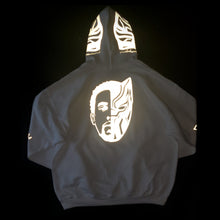 Load image into Gallery viewer, "WAKANDA FOREVER" WHITE HOODIE | FRONT + BACK + SLEEVE + HOOD (GOLD/GLOW IN THE DARK)
