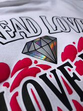 Load image into Gallery viewer, "LOVE IS INFINITE" V-DAY WHITE HOODIE | FRONT + BACK (3D PUFF/GLOW IN THE DARK)