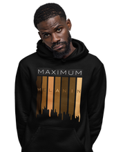 Load image into Gallery viewer, &quot;MAXIMUM MELANIN&quot; HOODIES (BLACK/CHOCOLATE DRIPS)

